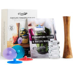Masontops Complete Mason Jar Fermentation Kit - Pickle Kit, Sauerkraut Making Kit Kimchi Container - Fermentation Airlock Lids Wide Mouth Mason Jars