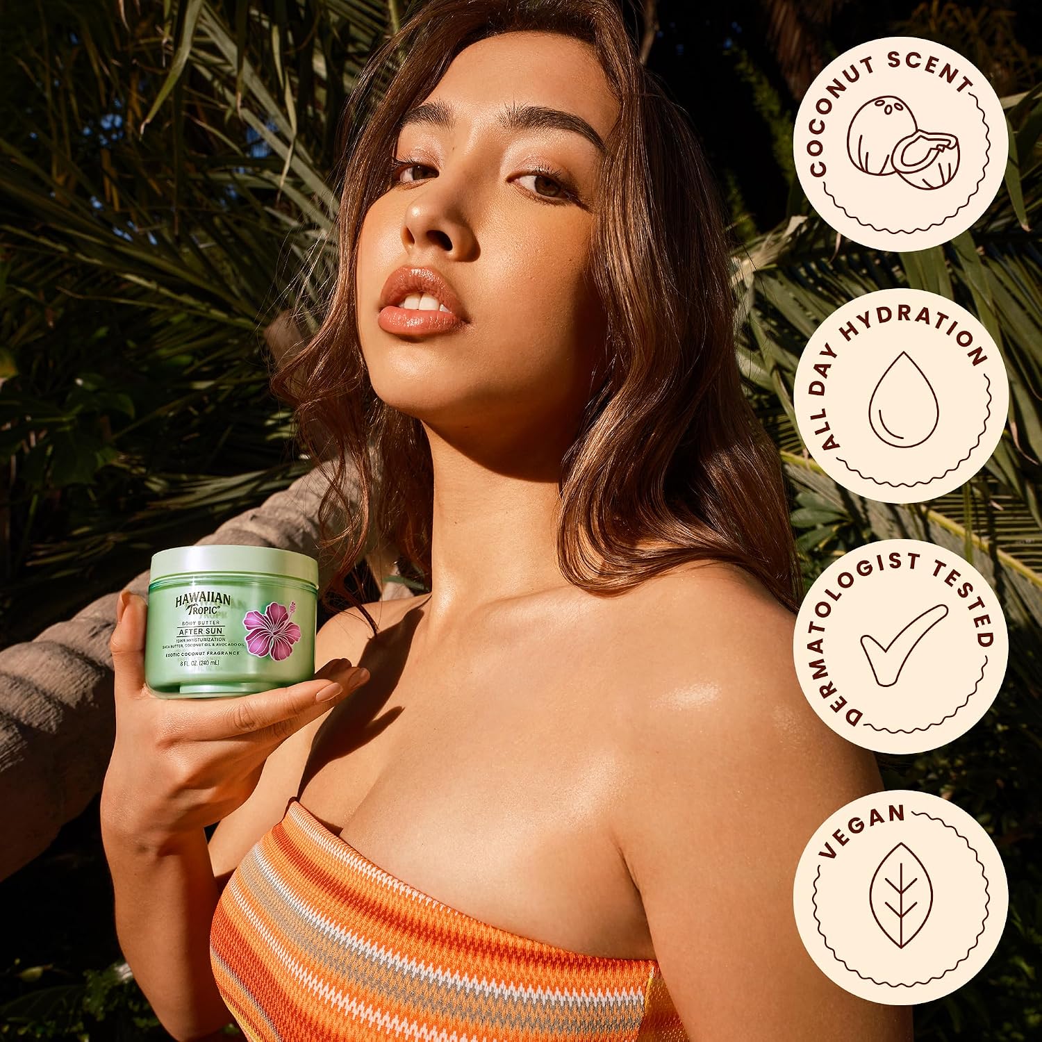 Hawaiian Tropic After Sun Body Butter With Coconut Oil, 8 Oz, After Sun Lotion, After Sun Moisturizer, Coconut Body Butter, After Sun Care, After Sun Skin Care, 8 Oz