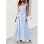 Prettygarden Women'S Maxi Dress Summer Striped Sundress 2026 Spring Smocked A Line Long Flowy Beach Vacation Party Dresses