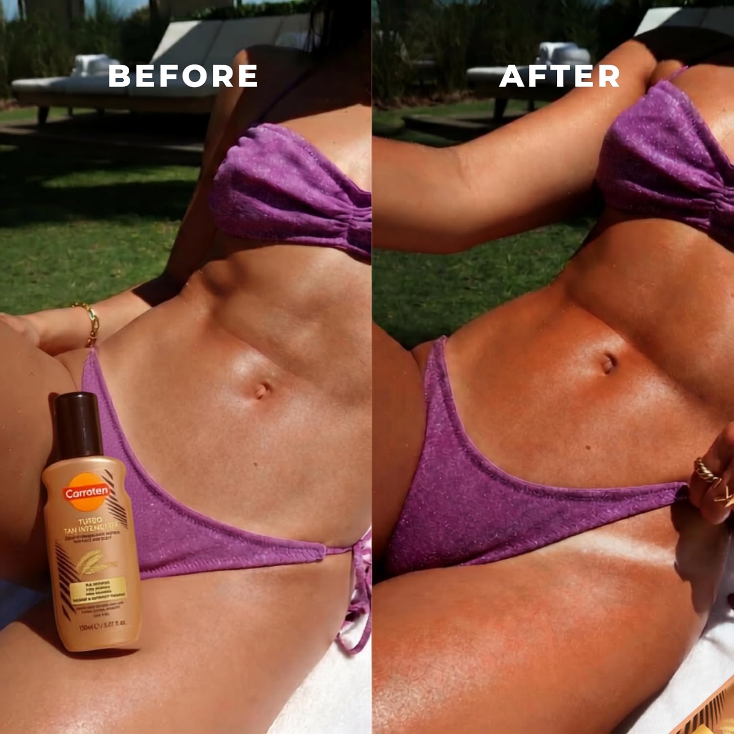 Carroten Turbo Tan Intensifier | Tanning Primer For Fast Long-Lasting Results | Deep Tanning Spray Lotion For Face & Body | Quick-Drying, Lightweight Hydration | Made In Greece | 5 Oz + Wipe