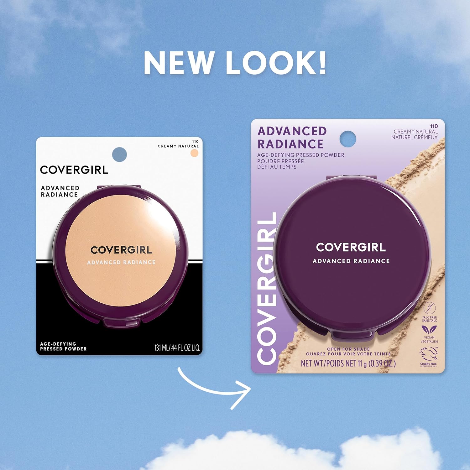 COVERGIRL Advanced Radiance Age-Defying Pressed Powder, Natural Beige .39 oz (11 g) (Packaging may vary)