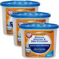 Arm & Hammer Clean Burst Moisture Absorber And Odor Eliminator Tubs, 14 Oz., 3 Pack, Attract And Trap Excess Moisture, Eliminate Musty Odors, Convenient And Effective