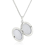 Amazon Essentials Sterling Silver Polished Oval Locket Necklace