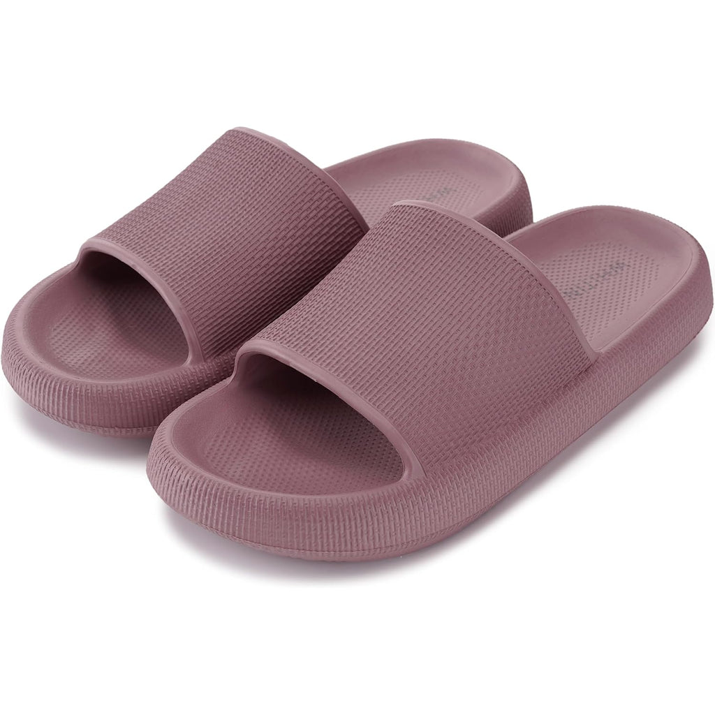Whitin Slippers For Women Non Slip | Cushioned Thick Sole Slides | Quick Drying Bathroom Sandals