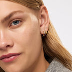 Ana Luisa Double Hoop Earrings for Women - 14K Gold Plated & Silver Rhodium Huggie Hoops - Hypoallergenic, Water-Resistant, Tarnish-Free, Small, Dainty & Trendy Two Hoop Earring Styles for Daily Wear