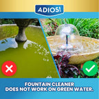 Adios! Fountain Cleaner And Clarifier, Outdoor And Indoor Treatment (16Oz) | Natural And Safe For Birds, Clears And Treats Water, Cleans Waterfalls And Water Features, Approved For Stone And Metal