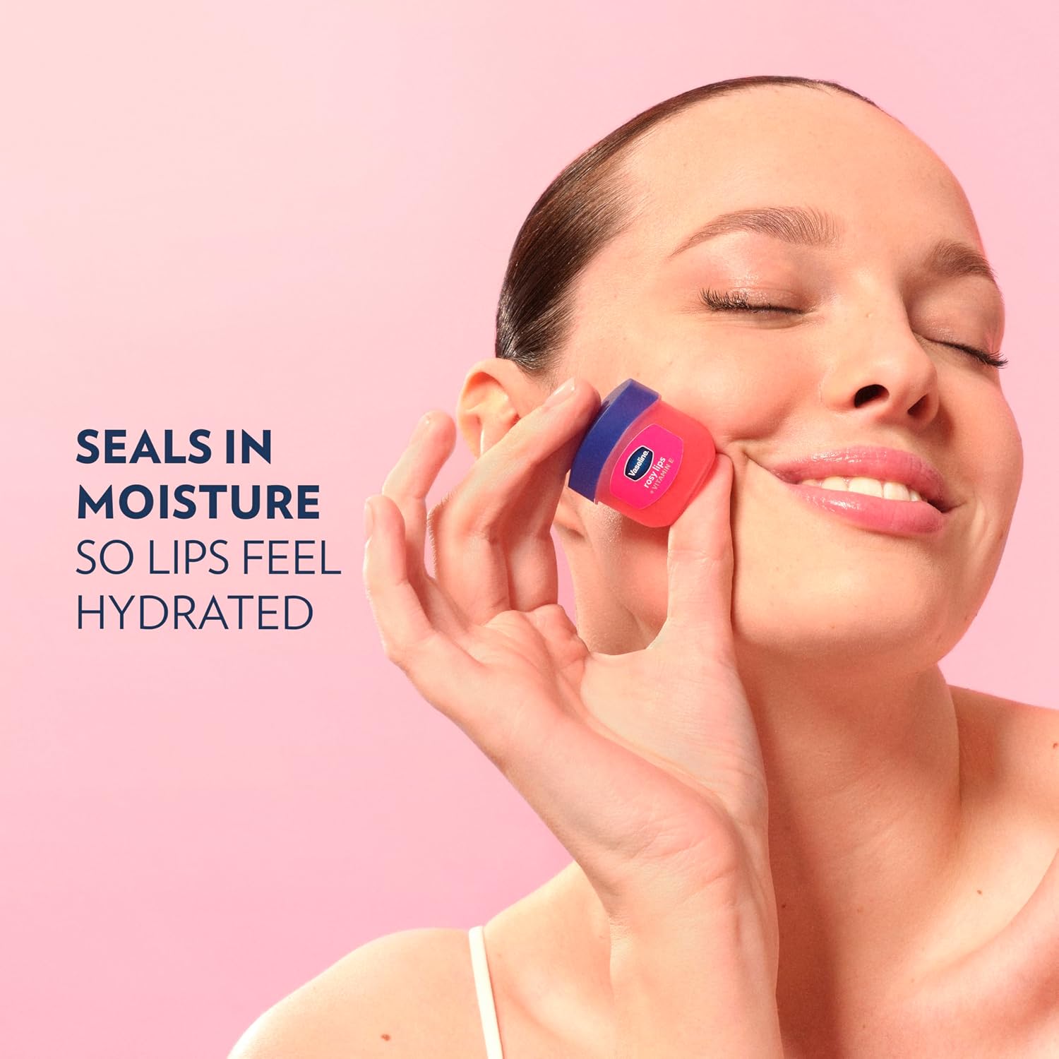 Vaseline Lip Therapy 2 Ct Rosy Lips Mini For Dry, Chapped Lips Moisturizing Tinted Lip Balm 0.5 Oz