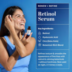 Truskin Face Serum Trio - Vitamin C, Retinol & Hyaluronic Acid Anti-Aging Serums For Face - Am, Pm & All-Day Skincare Routine - Brightening, Smoothing & Hydrating Facial Serums, 1 Fl Oz Each