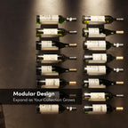 Wall Mounted Wine Rack Set – 6-Piece Aluminum Bottle Holders With Non-Slip Cork Pads For Secure Storage