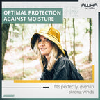 Souwester, Rain Hat - Waterproof Cap with Wide Brim and Earflaps Yellow