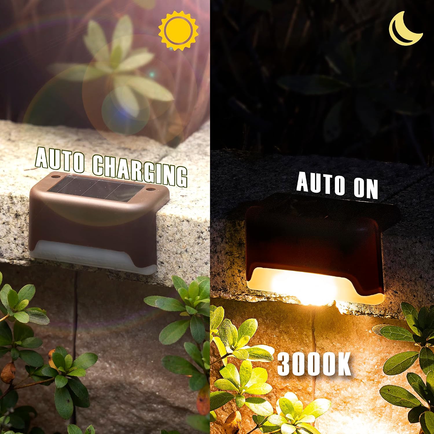 Gigalumi Led Solar Deck Lights, 16 Pack，Waterproof, Warm White | Gigalumi Led Solar Deck Lights, 16 Pack，Waterproof, Warm White