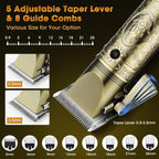 Professional Hair Clippers For Men Electric Razor Shavers Nose Hair Trimmer And Detail Trimmer 5 Pcs Set，Cordless Beard Trimmer Barber Clippers For Hair Cutting Mens Grooming Kit