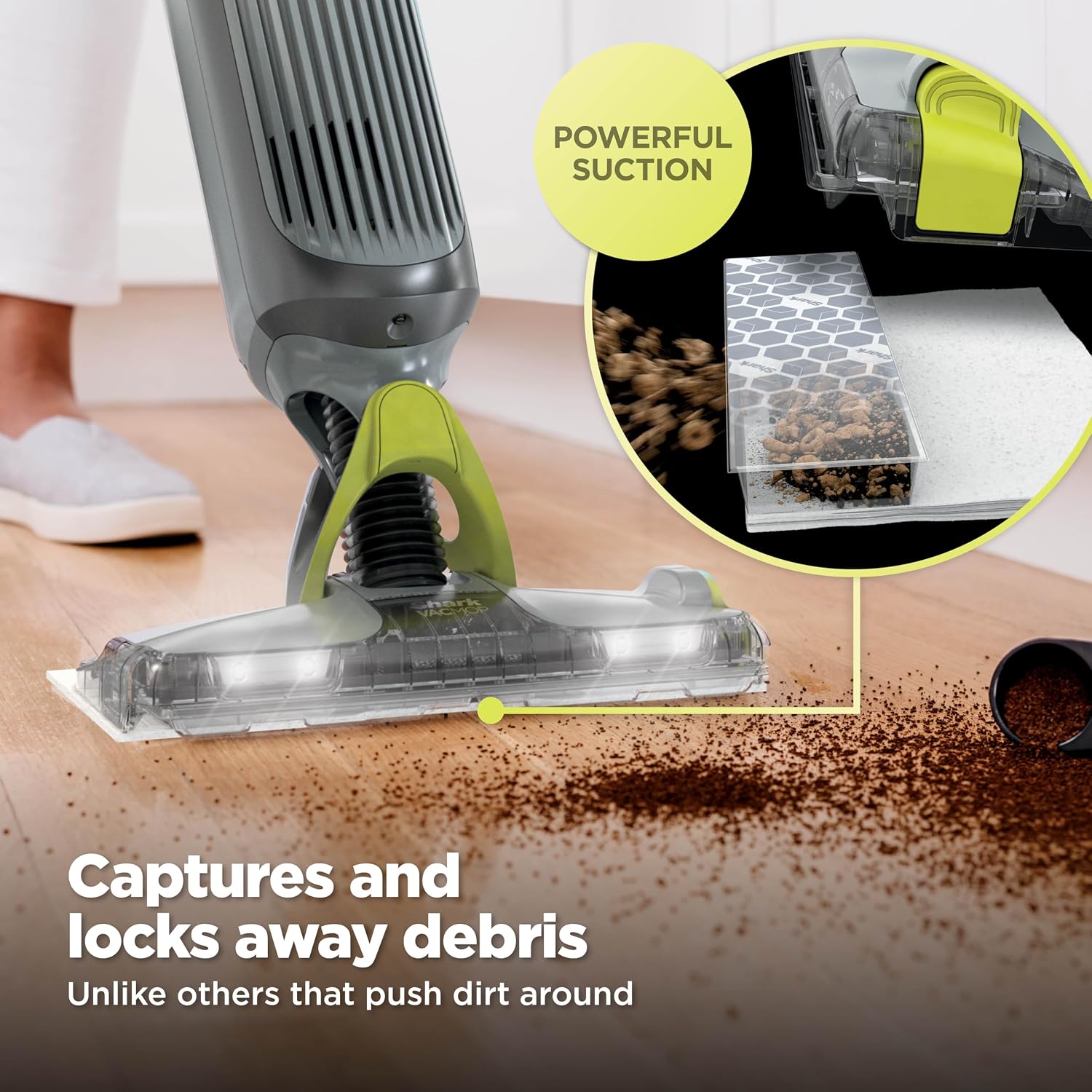 Shark Vacmop Cordless Vacuum & Spray Mop, Gray, Vm252