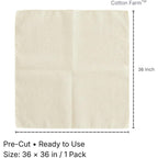 Cotton Farm Grade 100 Xl Cheese Cloth For Straining & Cooking; 36X36 Inch; 100% Unbleached Cotton Cheesecloth; Reusable With Finished Edges, Butter Muslin