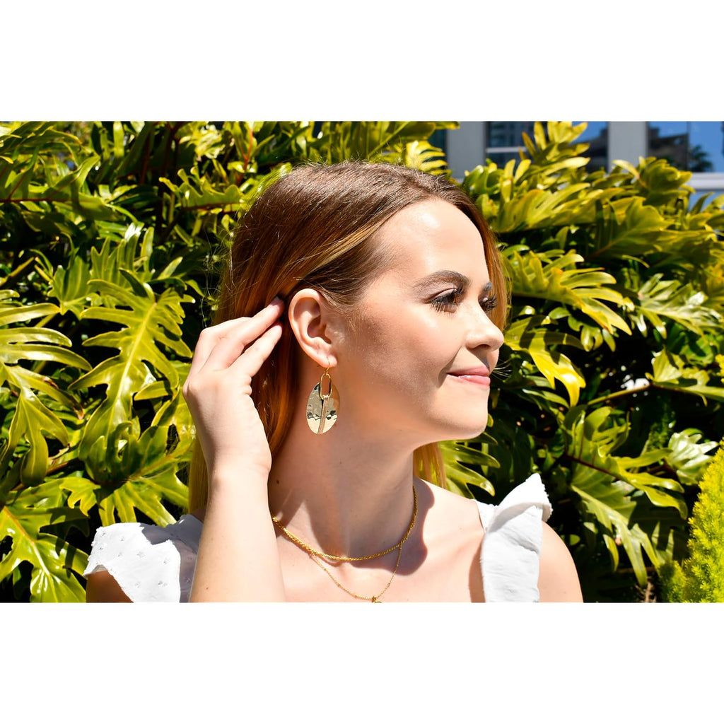SPUNKYsoul Boho Earrings for Women Gold Silver Copper Dangle Oval or Round Ethnic Trendy Western Hammered Gift Handmade Mixed Metal African Jewelry