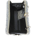 MAIRLOM Rhinestone Clutch Purses for Women Evening Wedding Formal - Pearl Clasp Handbag Crystal Gemstone Bag for Party Prom