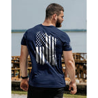 Nine Line American Flag T-Shirt For Men, Usa Made Patriotic Shirt, 9 Line Apparel, Military Veteran Shirt, Freedom Shirt