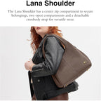 Coach Womens Polished Pebble Leather Lana Shoulder Bag