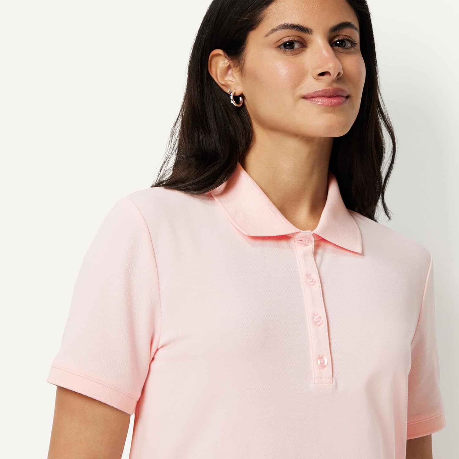 Women's Short-Sleeve Polo Shirt, Soft Stretch Cotton Jersey (Available in Plus Size)