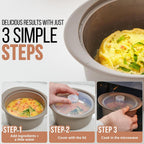 27Oz Platinum Silicone Microwave Steamer Pot With Handle & Lid - Korean 100% Food-Grade Steamer Bowl, Heat-Resistant Cooker With Steam Holes, Easy Clean, Dishwasher Safe, Yellow