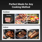 Thermomaven Smart Bluetooth Wireless Meat Thermometer: Standalone Base, Wifi Unlimited Range, 6 Sensors With Nist Certified Accuracy, 2 Probes For Kitchen, Bbq, Grill, Oven, Smoker, Rotisserie