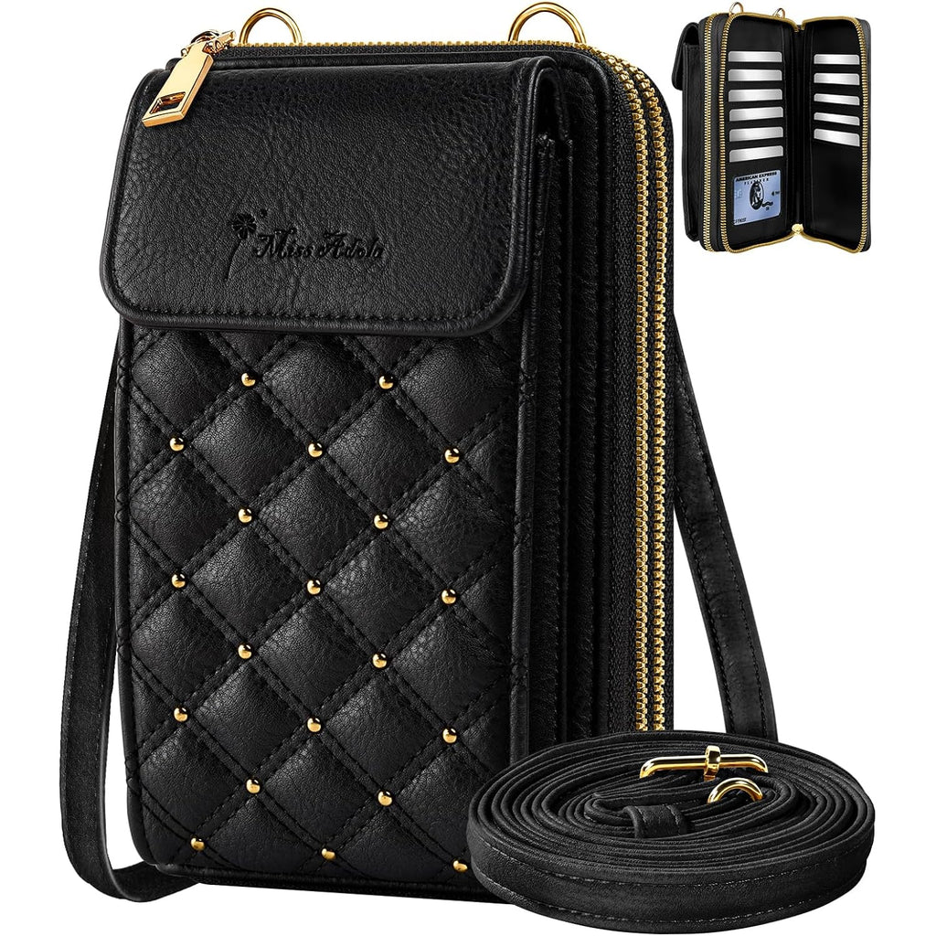 Miss Adola Crossbody Phone Purse For Women - Cute Small Bags Cellphone Wallet Rfid Blocking With Strap Zipper And Card Slots