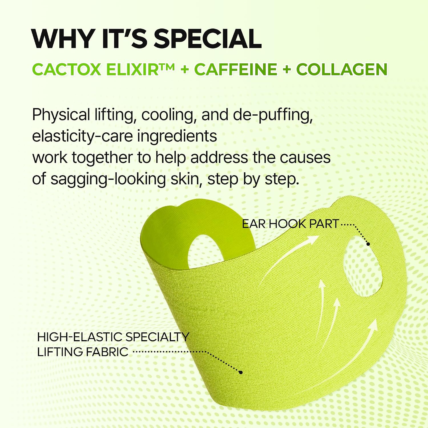 Dr.Melaxin Cactox V-Lifting Mewing Band – Cactox + Caffeine + Collagen Double Chin Lifting Band For Sagging Jawline & Facial Puffiness | 115.49% Jaw & Chin Lifting Improvement | Korean V-Line Lifting