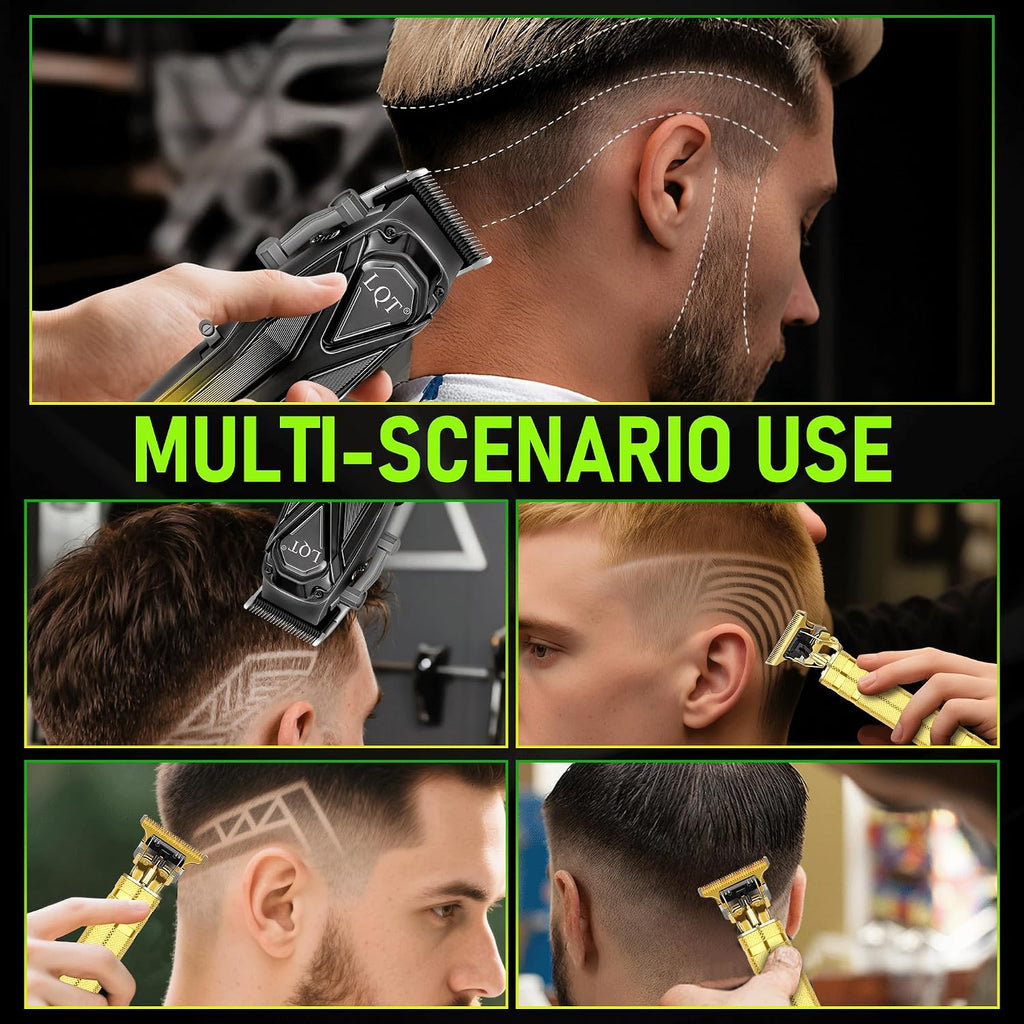 Professional Hair Clippers For Men, Cordless Beard Trimmer Set, Barber-Grade Tool With Usb Charging, Lightweight & Low Noise For Home Use