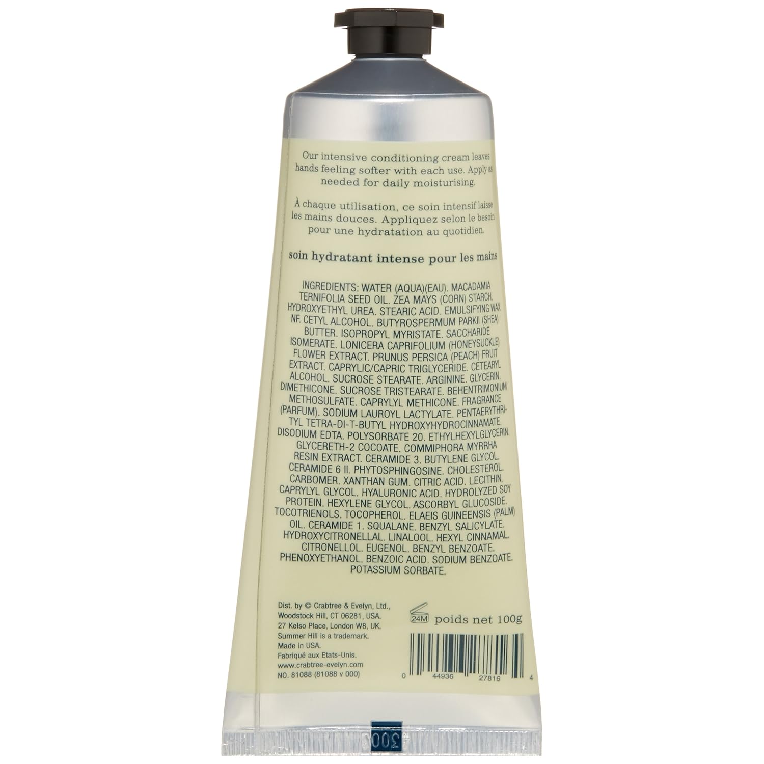 Crabtree & Evelyn Ultra-Moisturising Hand Cream Therapy, Summer Hill, 3.5 oz