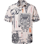 Hardaddy Men'S Hawaiian Shirt Short Sleeves Printed Button Down Summer Beach Casual Shirts