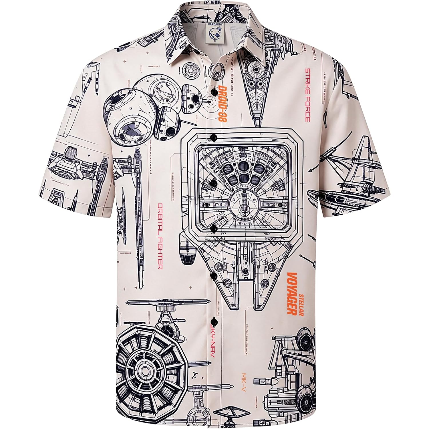 Hardaddy Men'S Hawaiian Shirt Short Sleeves Printed Button Down Summer Beach Casual Shirts
