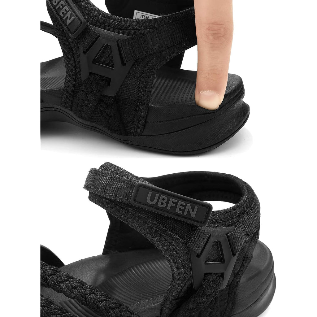 Ubfen Womens Hiking Sandals Outdoors Water Sport Arch Support | Comfortable Adjustable Ankle Strap, Lightweight Suitable For Beach, Travel, Golf And Daily Wear