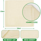 10 Pcs Cheese Cloths, 20X20 Inch Grade 100 Hemmed Cheesecloth For Cooking, Reusable Unbleached Cotton Strainer For Juicing, Baking, Cheese And Yogurt Making