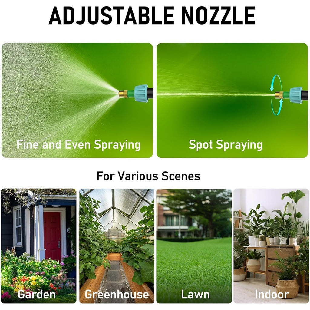 Battery Powered Sprayer 2 Gallon, Powerful Electric Weed Sprayer Pump | Garden Sprayer With Usb Rechargeable Handle, 5 Mist Nozzles, Retractable Wand, Adjustable Strap For Lawn, Yard