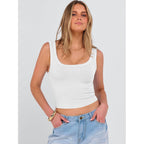 Anrabess Womens Crop Tank Tops, Soft Breathable Ribbed Slim Fit, Comfy For Basic,Casual,Going Out&Daily Wear