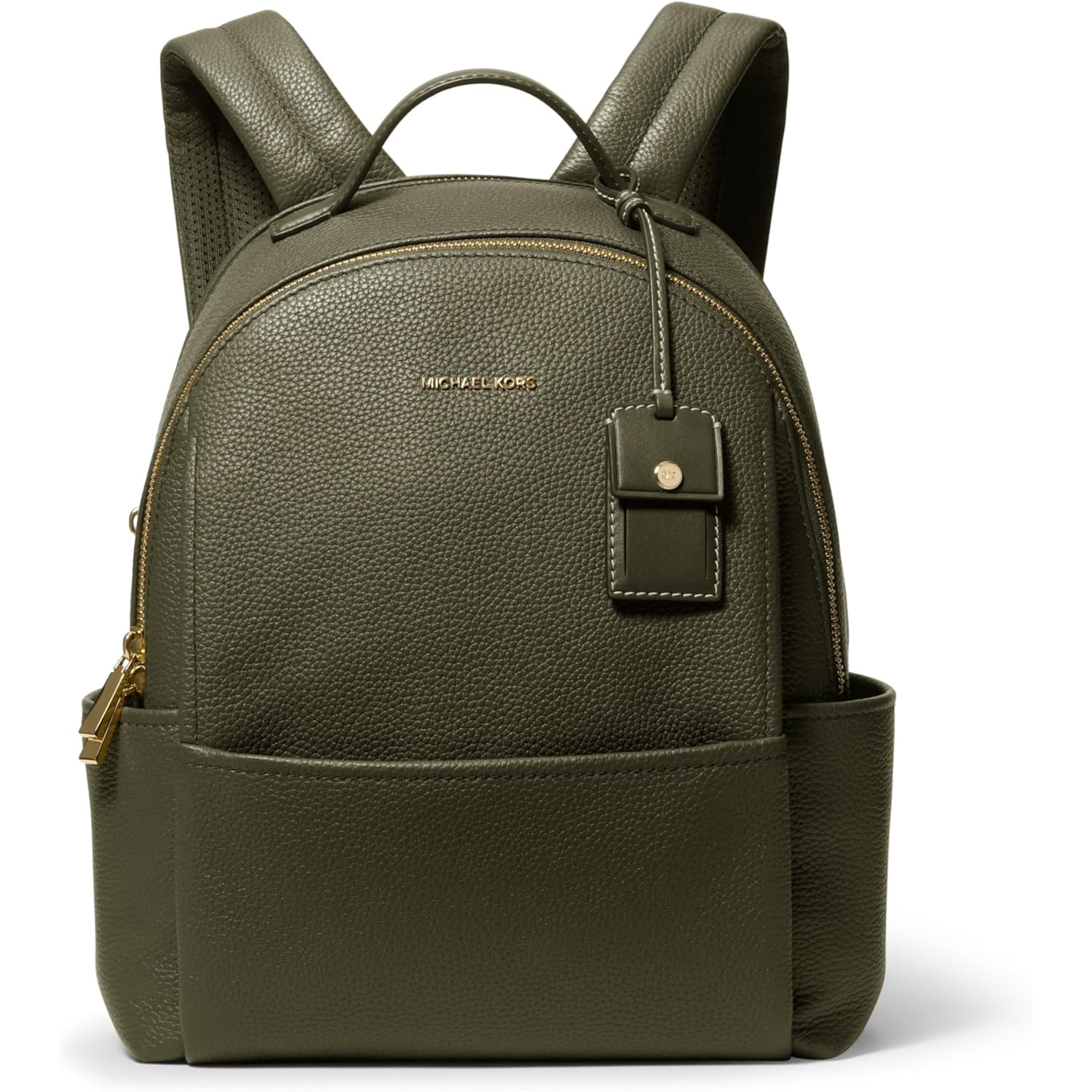 Michael Kors Sable Medium Backpack, Gold-Tone Hardware/Pebble Leather/Ivy
