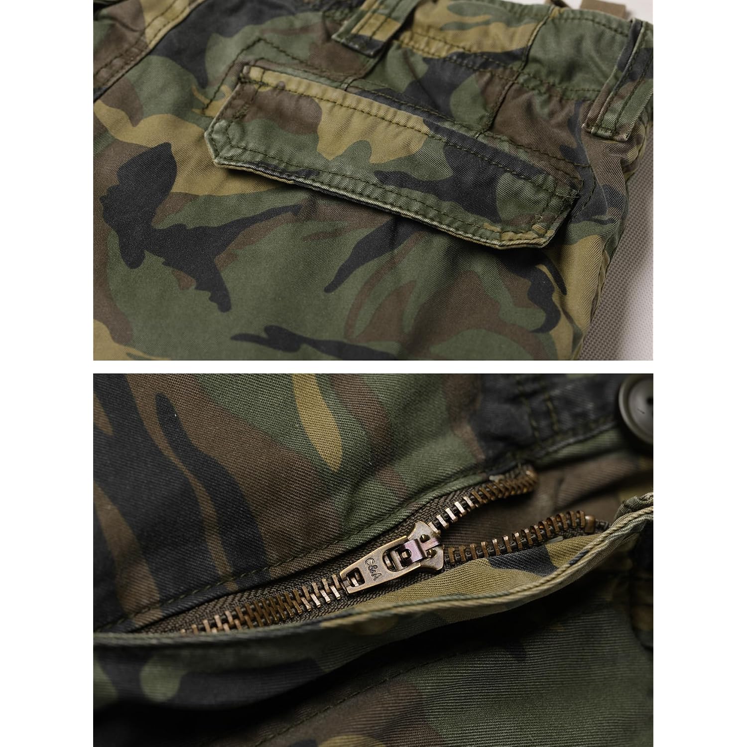 Camo Cargo Shorts For Men Cotton Casual Wild Outdoor Work Relaxed Fit Shorts With Multi-Pocket