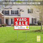 Yard Sale Signs Kit With Price Stickers (8 Pack), 3 Pcs Yard Sale Signs With Stakes, 5 Pcs Garage Sales Price Stickers, Directional Arrows Sign, Garage Sales Supplies, Large Prices Tags, Double Sided