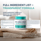 Urea Cream 40 Percent for Feet Maximum Strength - Urea Foot Cream and Callus Remover, Exfoliating Heels Cream with Salicylic Acid - Dry Cracked Foot Lotion Urea, Ceramides, Tea Tree Oil, 4.3 oz