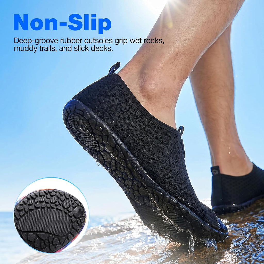 Simari Water Shoes For Women Men Swim Aqua Socks Beach Pool Essentials Barefoot Surf River Boat Kayak Sea Yoga Sand Exercise Sport Accessories Breathable Quick-Dry Adult Youth Kid Size Sws001
