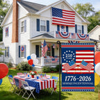 250Th Anniversary America Garden Flag, 250 Anniversary Usa Flag 1776-2026 Commemorative Patriotic 250 Years Banner 4Th Of July Yard Sign Double-Sided Waterproof Garden Flag 12X18 Inch