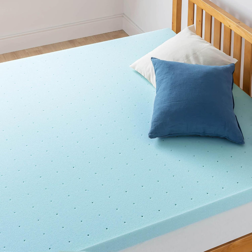 Best Price Mattress 3 Inch Ventilated Memory Foam Mattress Topper, Cooling Gel Infusion, Certipur-Us Certified, Dorm Essentials, Queen