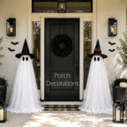 2Packs Halloween Decorations Outdoor,Halloweens Party Decoration Indoor,Spooky Ghost With Remote Control String Lights,Halloween-Ghost Lights For Porches Yards Gardens Lawn