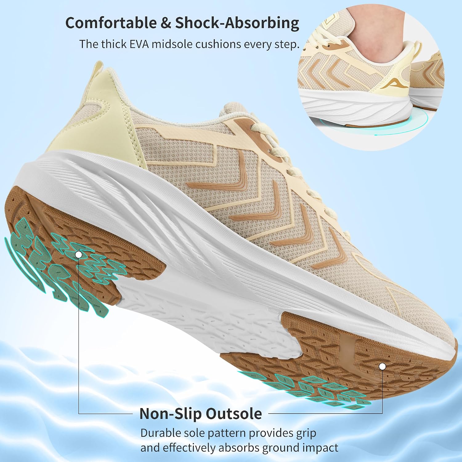 Harence Womens Sneakers Tennis Shoes: Comfortable Breathable Non Slip Casual Athletic Walking Shoes For Gym Workout