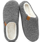 Evshine Memory Foam Fuzzy Slippers For Women Curly Fleece House Shoes Warm Indoor Outdoor Home Slip On
