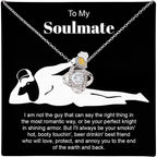 To My Soulmate Necklace For Women, Funny Gifts For Girlfriend, Personalized Christmas Presents For Girlfriend, Best Birthday Meaningful Gift Ideas For Wife, Women Romantic Jewelry For Her Anniversary