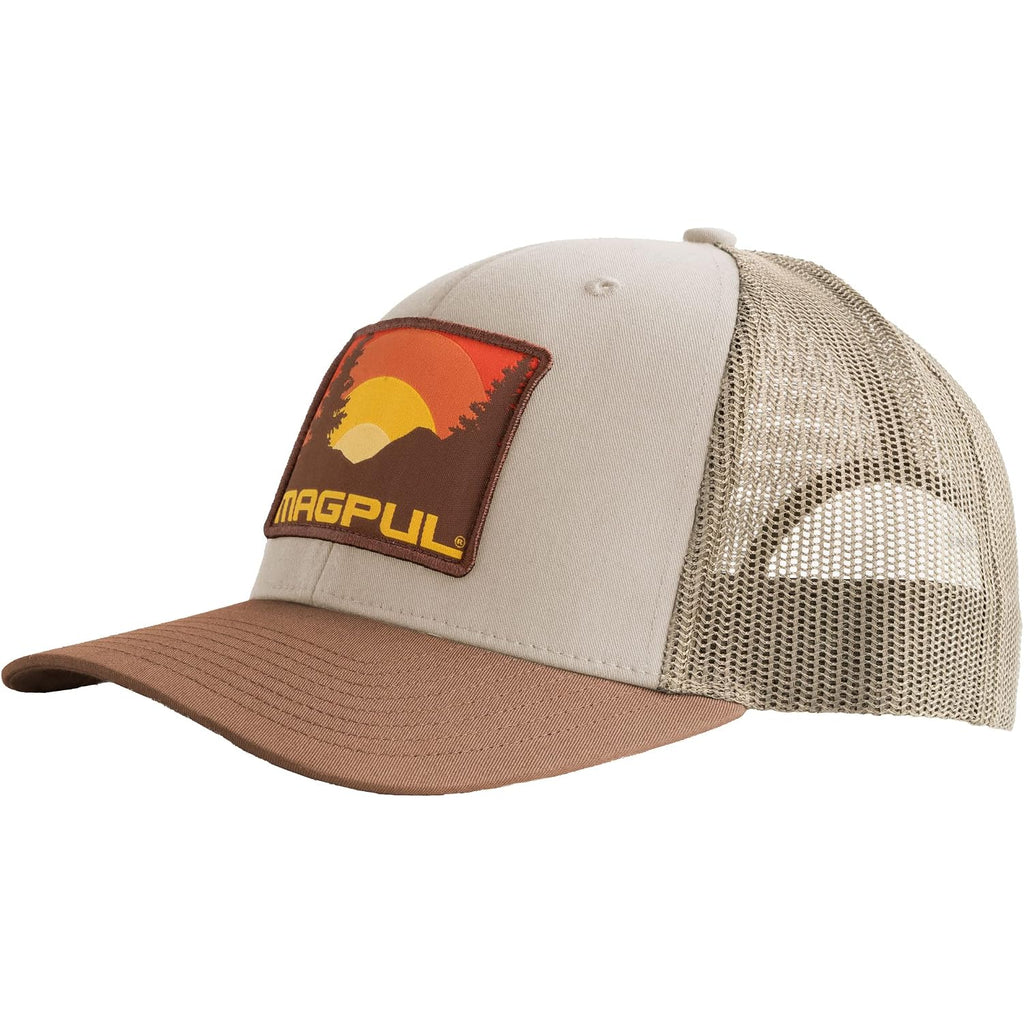 Magpul Trucker Hat Snap Back Baseball Cap, One Size Fits Most Daybreak Mesquite