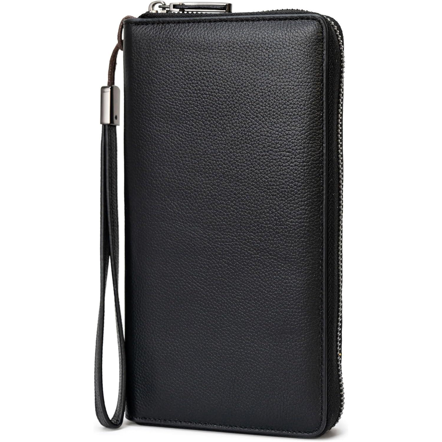 Bveyzi Women RFID Blocking Wallet Leather Zip Around Phone Clutch Large Capacity Ladies Travel Purse Wristlet | RFID Blocking, Zip Around, Large Capacity