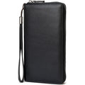 Bveyzi Women RFID Blocking Wallet Leather Zip Around Phone Clutch Large Capacity Ladies Travel Purse Wristlet | RFID Blocking, Zip Around, Large Capacity