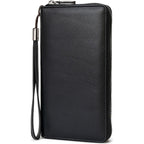 Bveyzi Women RFID Blocking Wallet Leather Zip Around Phone Clutch Large Capacity Ladies Travel Purse Wristlet | RFID Blocking, Zip Around, Large Capacity